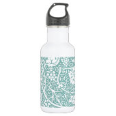 William Morris Traubenmuster Aquamarin Türkis Edelstahlflasche (Vorderseite)