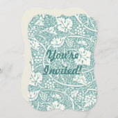 William Morris Traubenmuster Aquamarin Türkis Einladung (Vorne/Hinten)