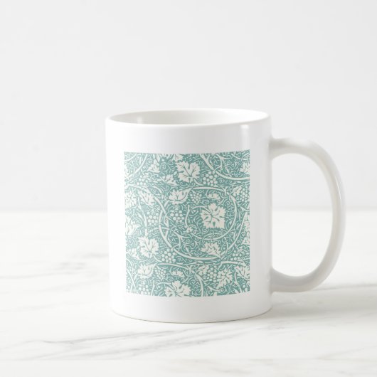 William Morris Traubenmuster Aquamarin Türkis Kaffeetasse (Rechts)