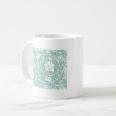 William Morris Traubenmuster Aquamarin Türkis Kaffeetasse (Vorderseite Links)
