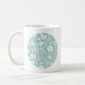 William Morris Traubenmuster Aquamarin Türkis Kaffeetasse (Links)