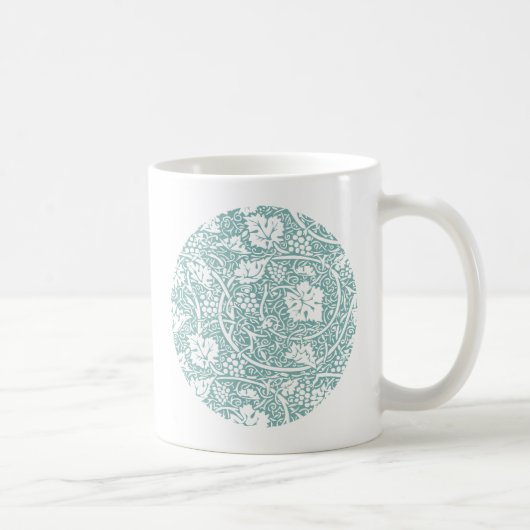 William Morris Traubenmuster Aquamarin Türkis Kaffeetasse (Rechts)