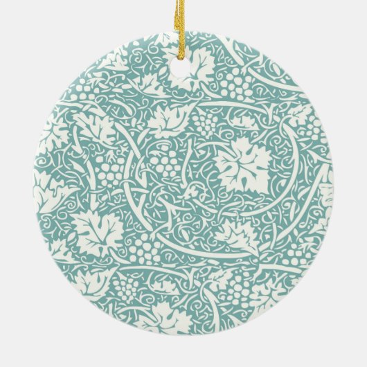 William Morris Traubenmuster Aquamarin Türkis Keramikornament (Hinten)