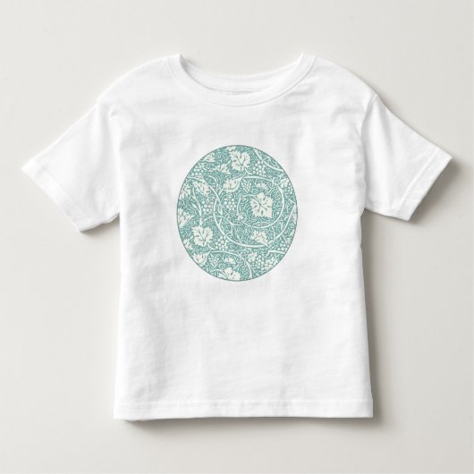 William Morris Traubenmuster Aquamarin Türkis Kleinkind T-shirt (Vorderseite)