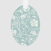 William Morris Traubenmuster Aquamarin Türkis Ornament (Rückseite)