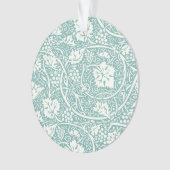 William Morris Traubenmuster Aquamarin Türkis Ornament (Vorderseite)