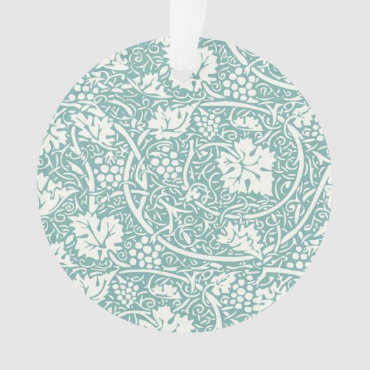 William Morris Traubenmuster Aquamarin Türkis Ornament (Vorderseite)