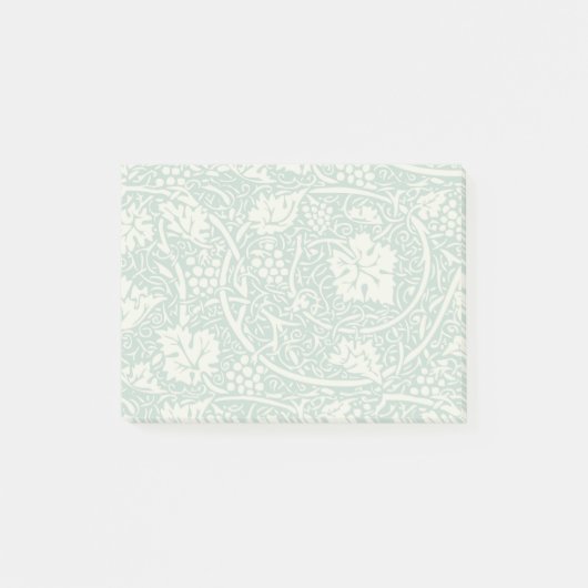 William Morris Traubenmuster Aquamarin Türkis Post-it Klebezettel (Vorderseite)