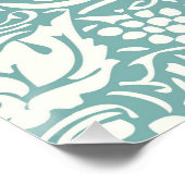 William Morris Traubenmuster Aquamarin Türkis Poster (Ecke)