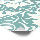 William Morris Traubenmuster Aquamarin Türkis Poster (Ecke)