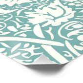 William Morris Traubenmuster Aquamarin Türkis Poster (Ecke)