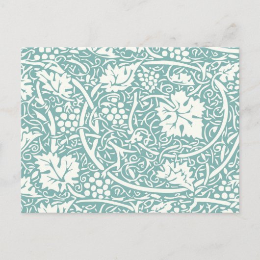 William Morris Traubenmuster Aquamarin Türkis Postkarte (Vorderseite)
