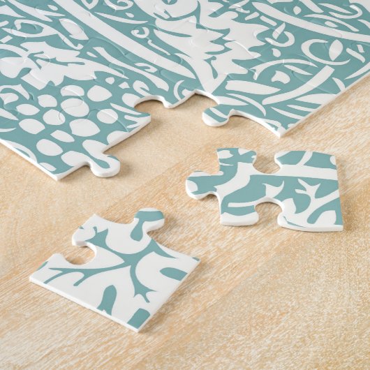 William Morris Traubenmuster Aquamarin Türkis Puzzle (Seite)
