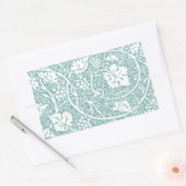 William Morris Traubenmuster Aquamarin Türkis Rechteckiger Aufkleber (Umschlag)
