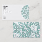 William Morris Traubenmuster Aquamarin Türkis Visitenkarte (Vorne/Hinten)