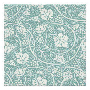 William Morris Traubenmuster Türkis Türkisblau Poster