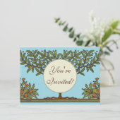 William Morris Tree Frieze Floral Wallpaper Einladung (Stehend Vorderseite)