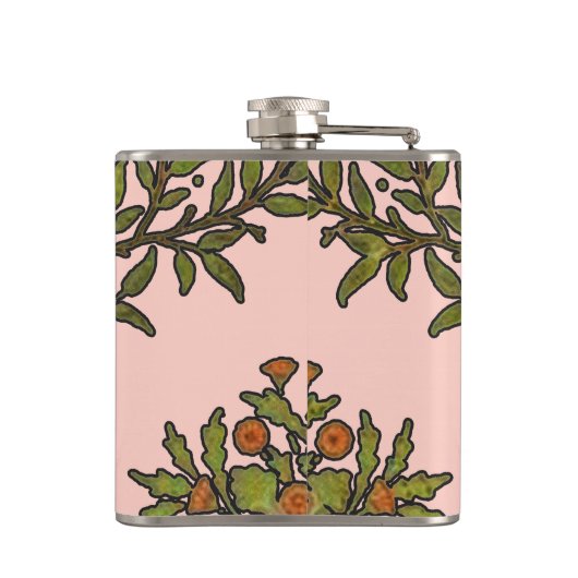 William Morris Tree Frieze Floral Wallpaper Flachmann (Rückseite)