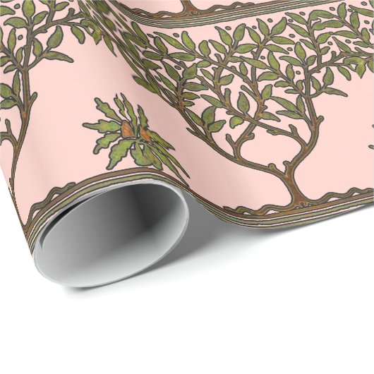 William Morris Tree Frieze Floral Wallpaper Geschenkpapier (Rolleneckpunkt)