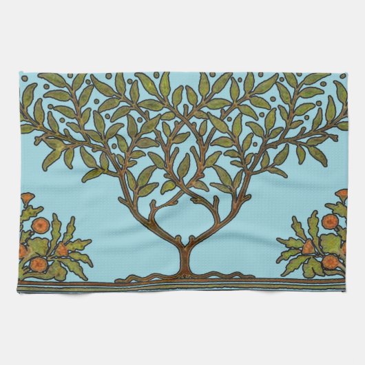 William Morris Tree Frieze Floral Wallpaper Handtuch (Horizontal)