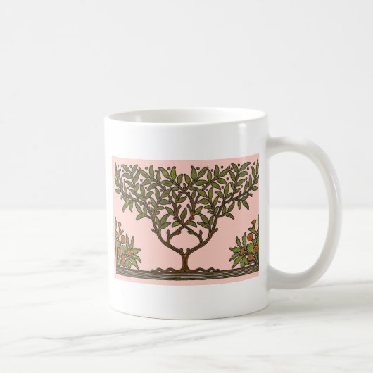 William Morris Tree Frieze Floral Wallpaper Kaffeetasse (Rechts)