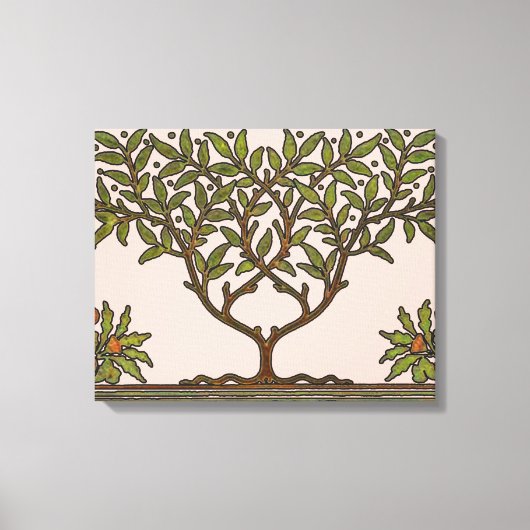 William Morris Tree Frieze Floral Wallpaper Leinwanddruck (Vorderseite)