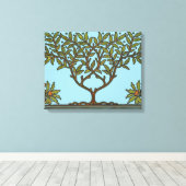 William Morris Tree Frieze Floral Wallpaper Leinwanddruck (Insitu (Holzboden))