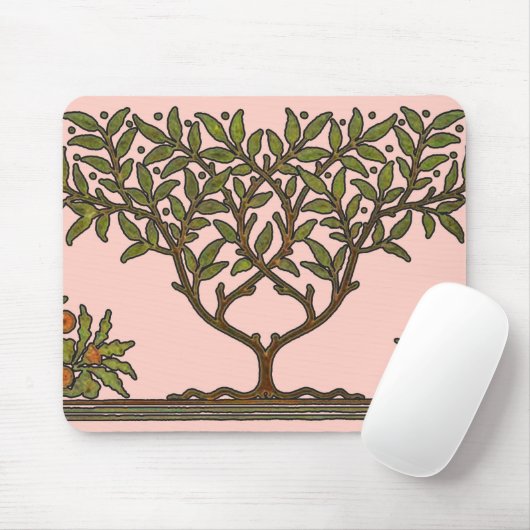 William Morris Tree Frieze Floral Wallpaper Mousepad (Mit Mouse)