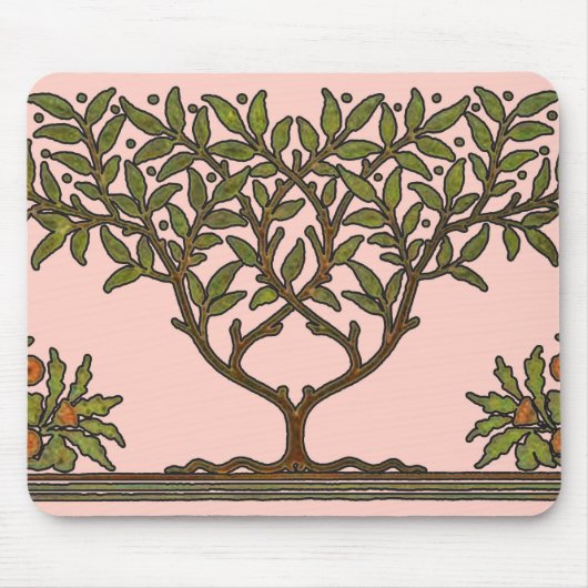William Morris Tree Frieze Floral Wallpaper Mousepad (Vorne)