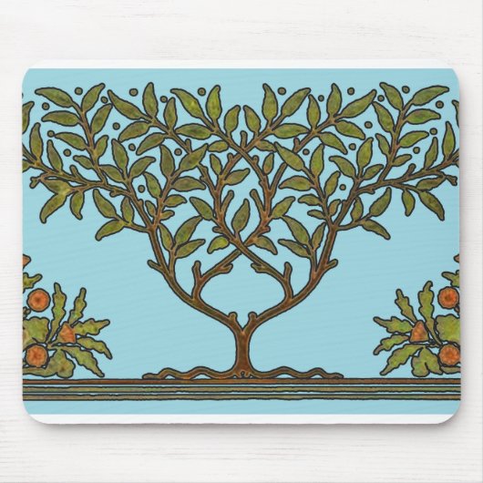 William Morris Tree Frieze Floral Wallpaper Mousepad (Vorne)