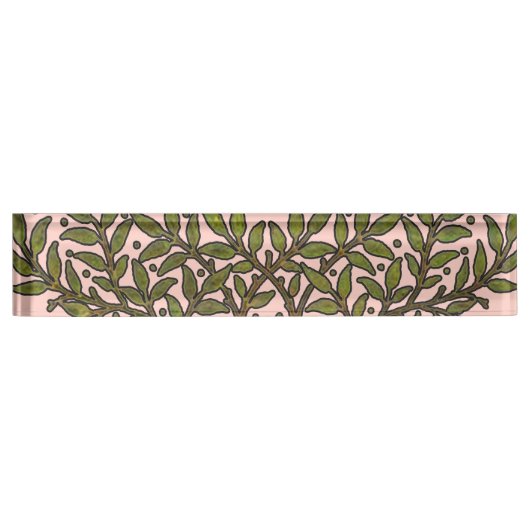 William Morris Tree Frieze Floral Wallpaper Namensplakette (Vorderseite)