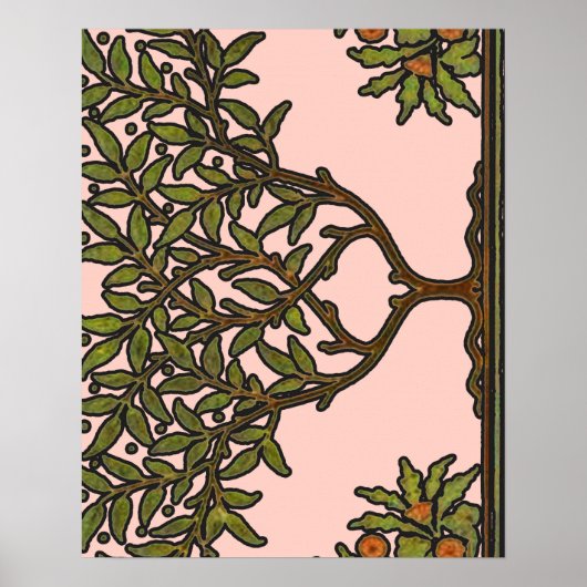 William Morris Tree Frieze Floral Wallpaper Poster (Vorne)