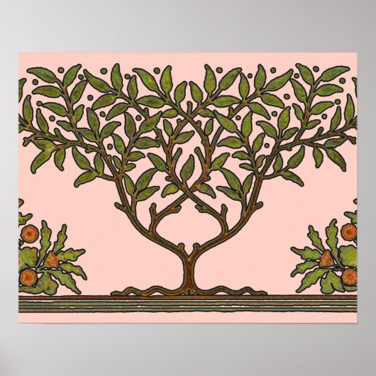 William Morris Tree Frieze Floral Wallpaper Poster (Vorne)