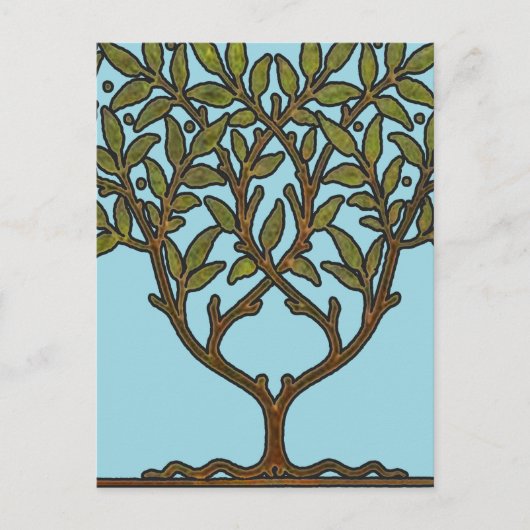 William Morris Tree Frieze Floral Wallpaper Postkarte (Vorderseite)