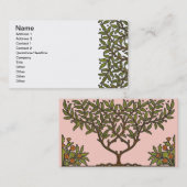 William Morris Tree Frieze Floral Wallpaper Visitenkarte (Vorne/Hinten)
