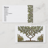 William Morris Tree Frieze Floral Wallpaper Visitenkarte (Vorne/Hinten)