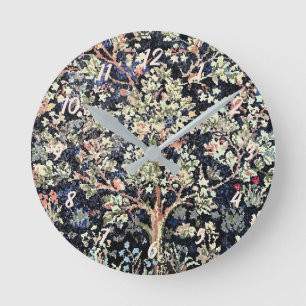 William Morris Tree of Life Acrylic Wall Clock Runde Wanduhr