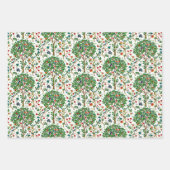 William Morris Tree of Life Cobalt, Blk/Wh, Multi Geschenkpapier Set (Vorderseite)