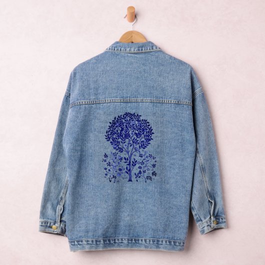 William Morris Tree of Life, Cobalt Blue Jeansjacke (Hangar)