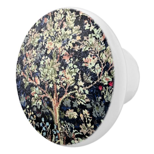 William Morris Tree of Life Keramik Pull Keramikknauf (Rechts)