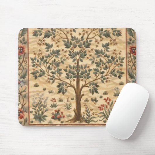 William Morris Tree of Life Mousepad (Mit Mouse)