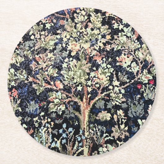 William Morris Tree of Life Paper Untersetzer (Vorderseite)