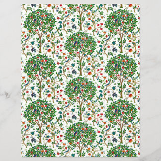 William Morris Tree of Life Pattern, Green & Multi