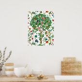 William Morris Tree of Life Pattern, Green & Multi Poster (Küche)