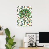 William Morris Tree of Life Pattern, Green & Multi Poster (Heimbüro)