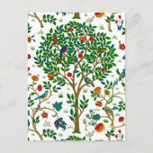 William Morris Tree of Life Pattern, Green & Multi Postkarte (Vorderseite)
