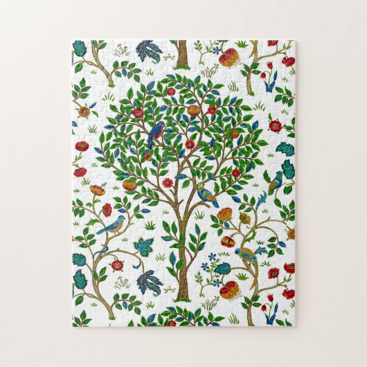 William Morris Tree of Life Pattern, Green & Multi Puzzle (Vertikal)