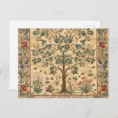 William Morris Tree of Life Postkarte (Vorne/Hinten)
