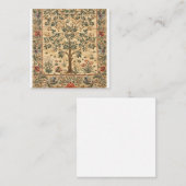 William Morris Tree of Life Quadratische Visitenkarte (Vorne/Hinten)