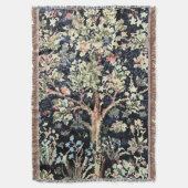 William Morris Tree of Life Throw Blanket Decke (Vorderseite Vertikal)